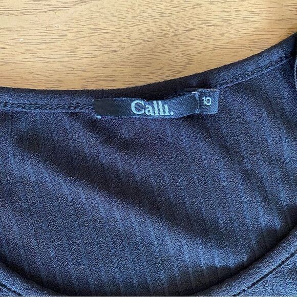 Calli the Label Long Sleeve Wide Ribbed Midi Bodycon Dress Size Small (AUS 10) - Picture 5 of 13